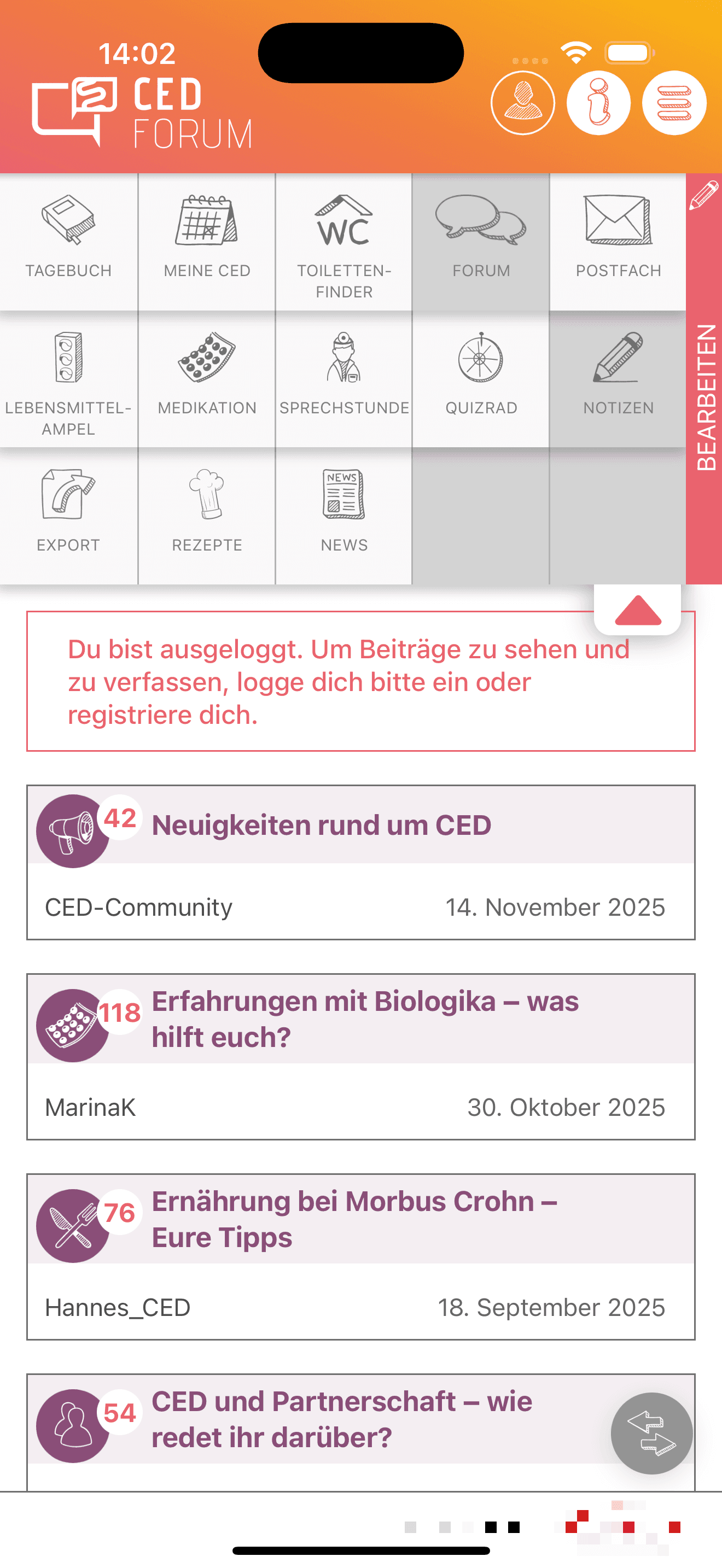 Anonymisierte iOS-Home-Ansicht mit Favoritenmenü im Edit-Modus