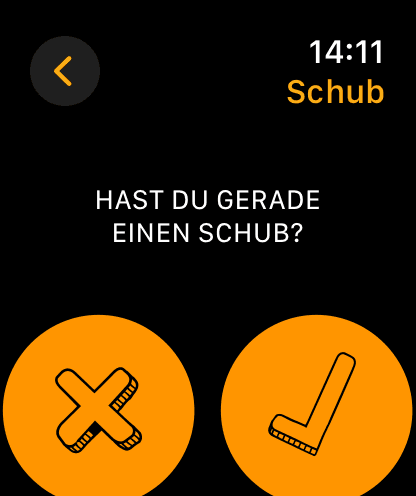Anonymisierte Apple-Watch-Schub-Ansicht
