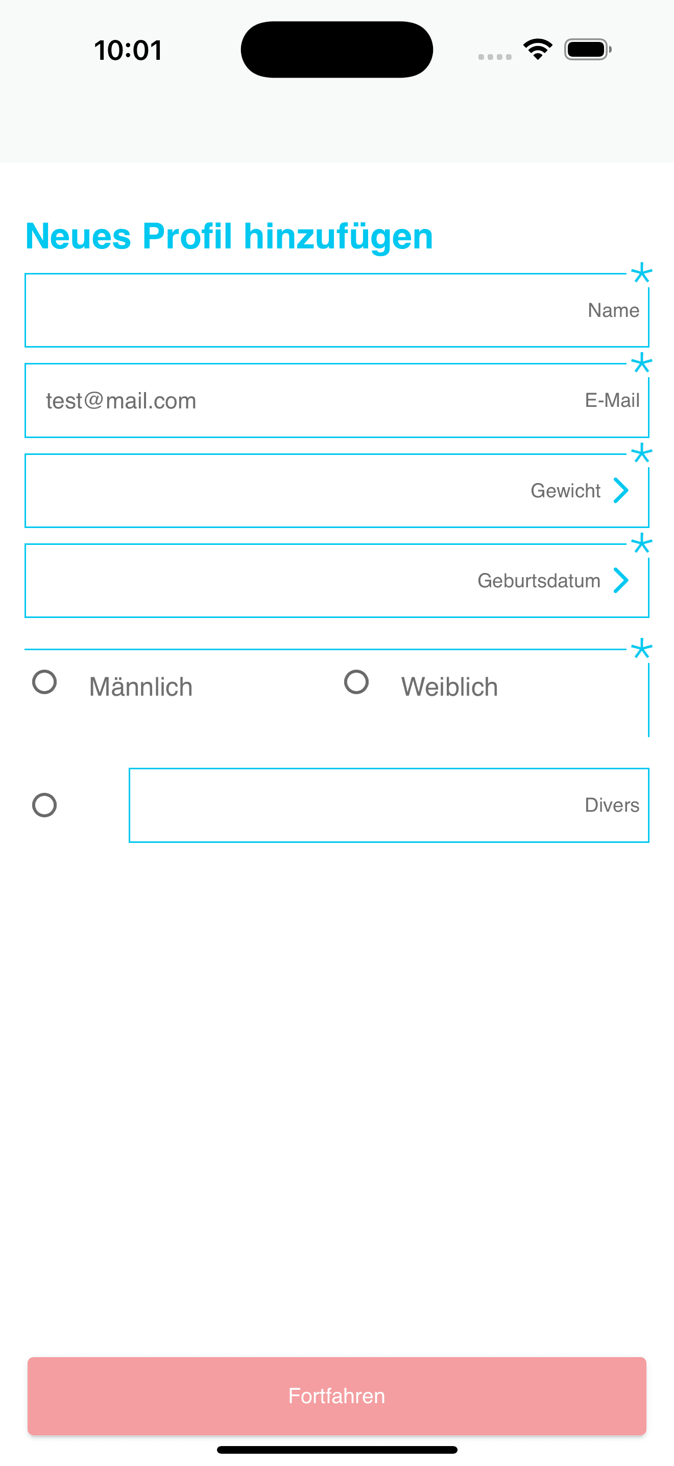 Anonymisierte iOS-Profilerstellung für Patiententagebuch-Dokumentation